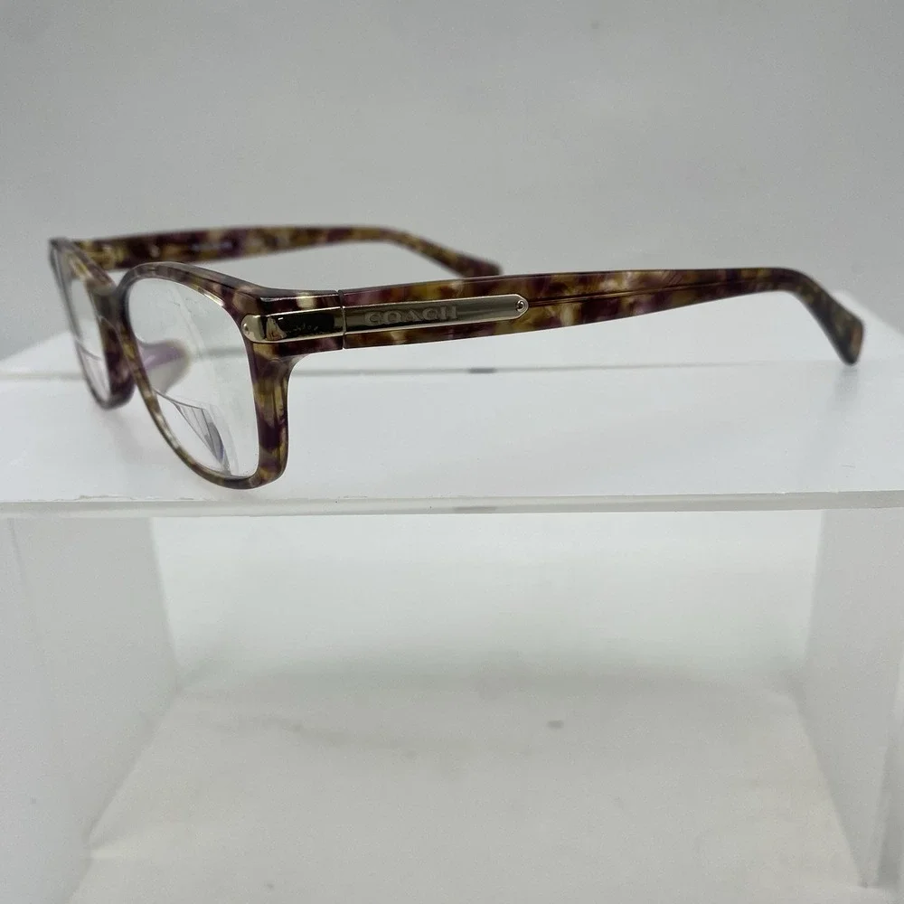 Coach Eyeglasses FRAMES ONLY HC6065 Cat Eye 49-17-135 Confetti Light Brown 248